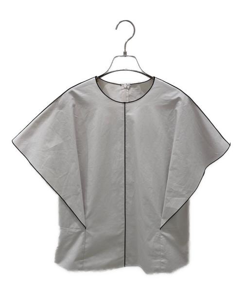 CYCLAS（シクラス）CYCLAS (シクラス) ハイカウントコットンブラウス ホワイト×ブラック サイズ:34の古着・服飾アイテム