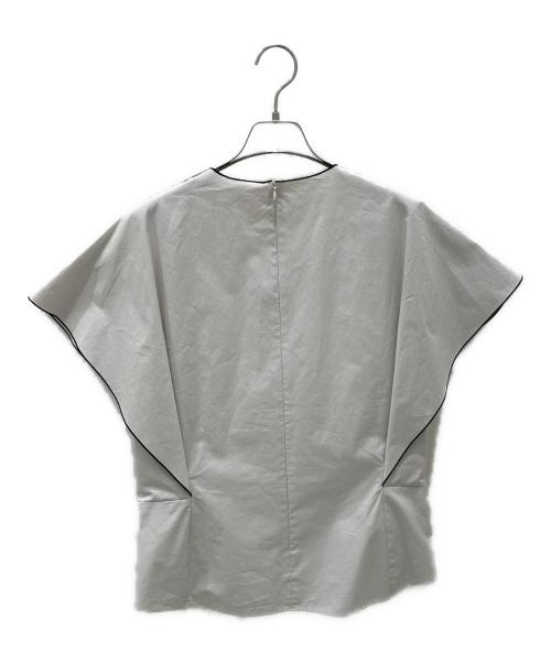 CYCLAS（シクラス）CYCLAS (シクラス) ハイカウントコットンブラウス ホワイト×ブラック サイズ:34の古着・服飾アイテム