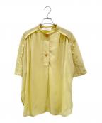 CYCLASシクラス）の古着「レーヨンギャザーブラウス」｜イエロー
