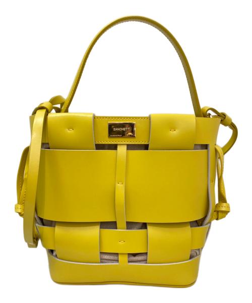 ZANCHETTI（ザンケッティー）ZANCHETTI (ザンケッティー) WOVEN BUCKET SMALL イエロー サイズ:スモールの古着・服飾アイテム