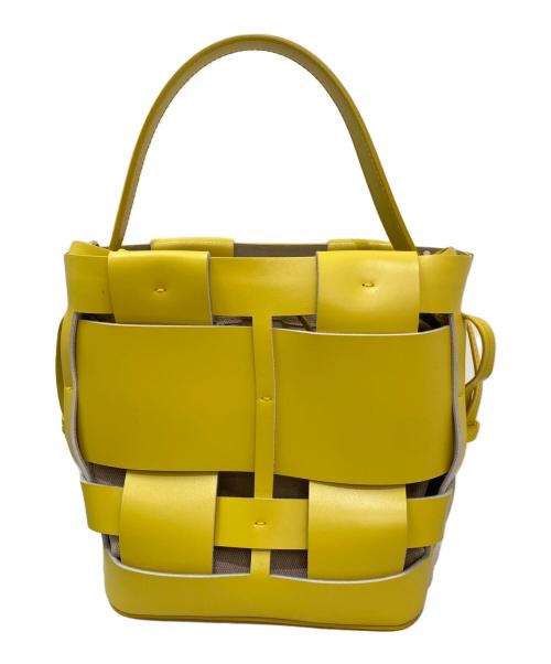 ZANCHETTI（ザンケッティー）ZANCHETTI (ザンケッティー) WOVEN BUCKET SMALL イエロー サイズ:スモールの古着・服飾アイテム
