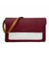MARNI（マルニ）の古着「3 COMP POUCH STRAP WALLET」｜ボルドー×ホワイト