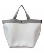 Herve Chapelierエルベシャプリエ）の古着「リュクス舟型トートM」｜ホワイト×シルバー