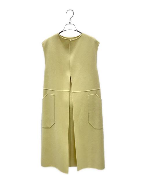 CYCLAS（シクラス）CYCLAS (シクラス) フォックスファーノースリーブコート　R04-27011 イエロー サイズ:34の古着・服飾アイテム