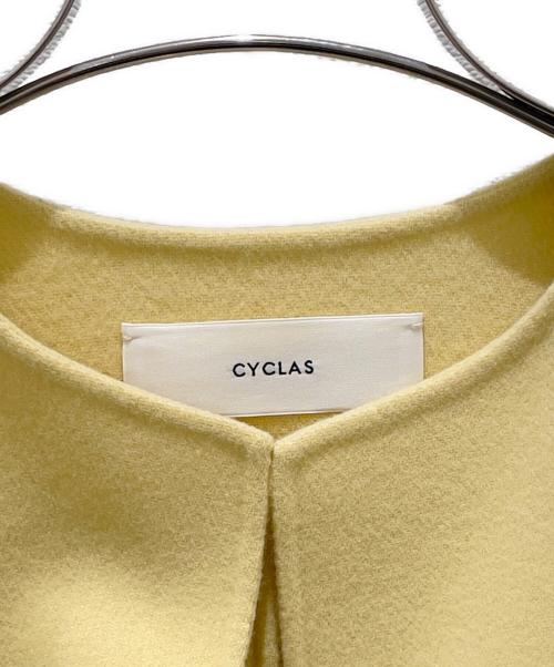 CYCLAS（シクラス）CYCLAS (シクラス) フォックスファーノースリーブコート　R04-27011 イエロー サイズ:34の古着・服飾アイテム