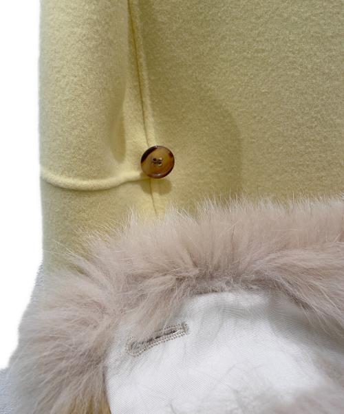 CYCLAS（シクラス）CYCLAS (シクラス) フォックスファーノースリーブコート　R04-27011 イエロー サイズ:34の古着・服飾アイテム