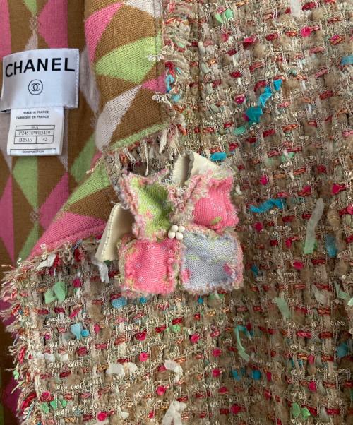 CHANEL（シャネル）CHANEL (シャネル) ジャケット ブラウン×マルチカラー サイズ:42の古着・服飾アイテム