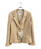 CHANELシャネル）の古着「ツイードジャケット」｜グリーン×ピンク