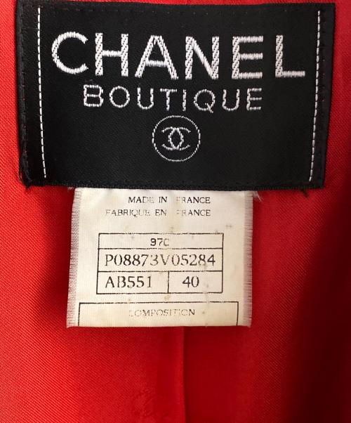 CHANEL BOUTIQUE（シャネル ブティック）CHANEL BOUTIQUE (シャネル ブティック) ダブルテーラードジャケット ネイビー×レッド サイズ:40の古着・服飾アイテム