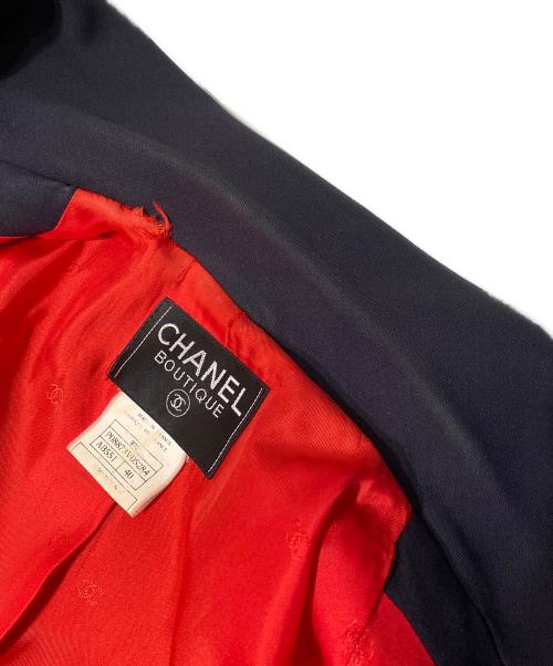 CHANEL BOUTIQUE（シャネル ブティック）CHANEL BOUTIQUE (シャネル ブティック) ダブルテーラードジャケット ネイビー×レッド サイズ:40の古着・服飾アイテム