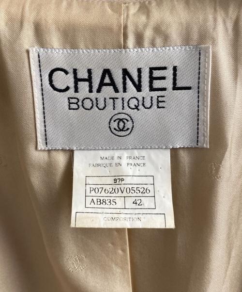 CHANEL BOUTIQUE（シャネル ブティック）CHANEL BOUTIQUE (シャネル ブティック) ウールジャケット　セットアップ ベージュ サイズ:42の古着・服飾アイテム