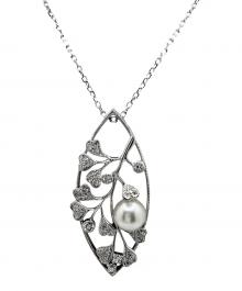 NO BRAND（ノーブランド）の古着「ダイヤモンドパールネックレス」