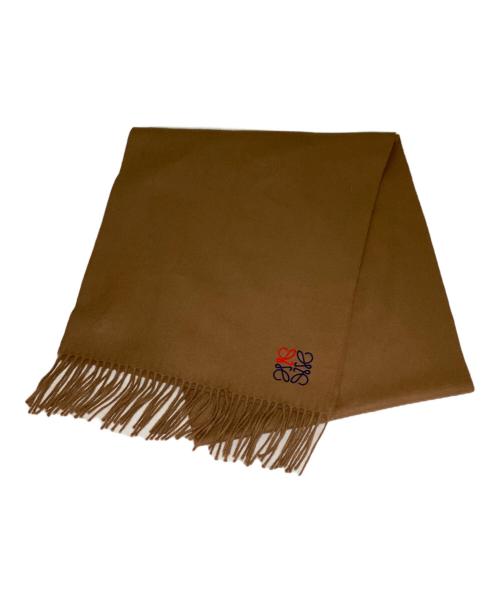 LOEWE（ロエベ）LOEWE (ロエベ) アナグラムカシミヤマフラー ブラウンの古着・服飾アイテム