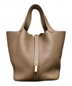 HERMESエルメス）の古着「ピコタンロックMM」｜エトゥープ×ゴールド金具