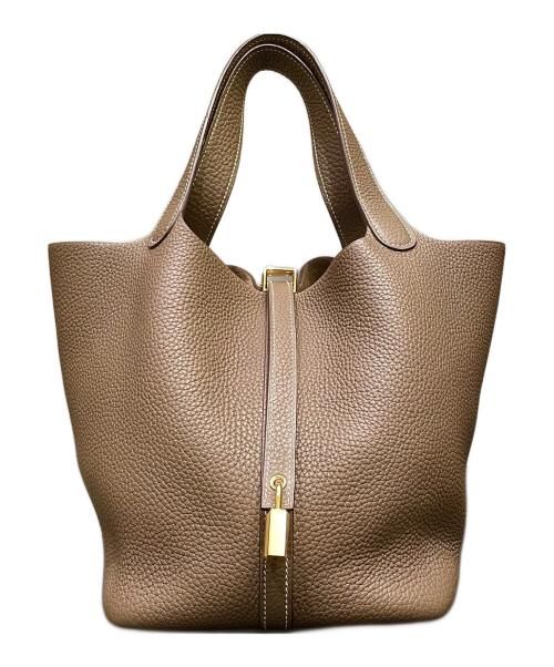 HERMES（エルメス）HERMES (エルメス) ピコタンロックMM エトゥープ×ゴールド金具 サイズ:MMの古着・服飾アイテム