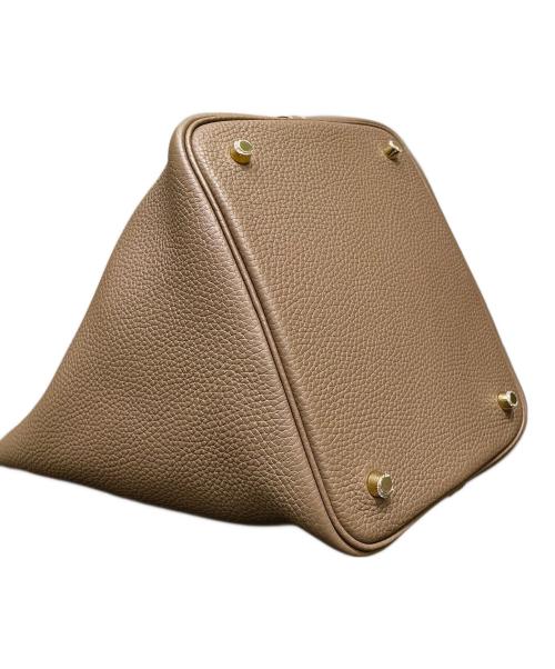 HERMES（エルメス）HERMES (エルメス) ピコタンロックMM エトゥープ×ゴールド金具 サイズ:MMの古着・服飾アイテム