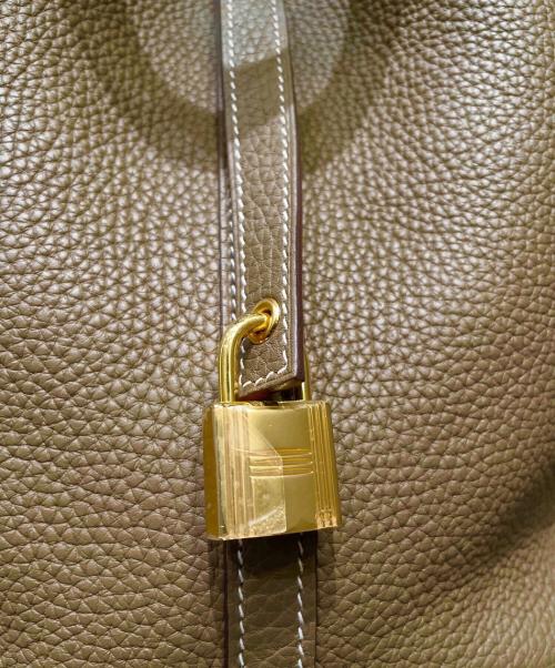 HERMES（エルメス）HERMES (エルメス) ピコタンロックMM エトゥープ×ゴールド金具 サイズ:MMの古着・服飾アイテム