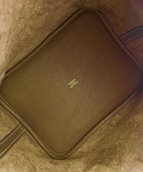 HERMES（エルメス）HERMES (エルメス) ピコタンロックMM エトゥープ×ゴールド金具 サイズ:MMの古着・服飾アイテム