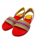 HERMESエルメス）の古着「サングルカヴァル エスパドリーユ」｜レッド×イエロー