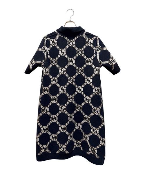 GUCCI（グッチ）GUCCI (グッチ) リバーシブルニットワンピース アイボリー×レッド サイズ:Mの古着・服飾アイテム