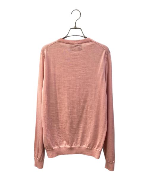 GUCCI（グッチ）GUCCI (グッチ) ワンポイントロゴニット ピンク サイズ:Ｍの古着・服飾アイテム