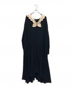 GUCCIグッチ）の古着「リボンワンピース」｜ブラック