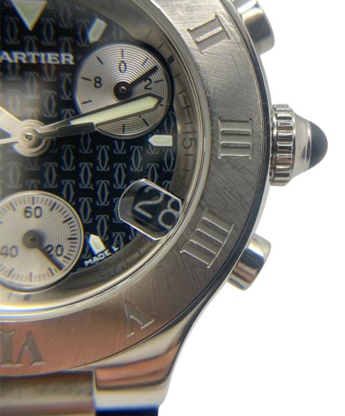 Cartier（カルティエ）Cartier (カルティエ) ヴァンテアン 21 クロノスカフ SM Ref.W10198U2 クォーツ 黒文字盤 黒文字盤 サイズ:32mmの古着・服飾アイテム