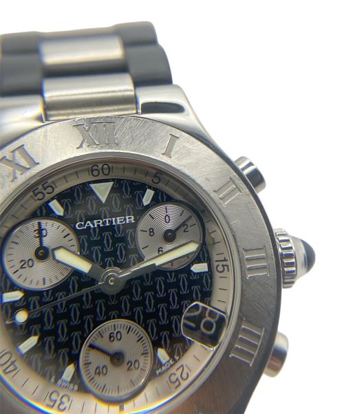 Cartier（カルティエ）Cartier (カルティエ) ヴァンテアン 21 クロノスカフ SM Ref.W10198U2 クォーツ 黒文字盤 黒文字盤 サイズ:32mmの古着・服飾アイテム