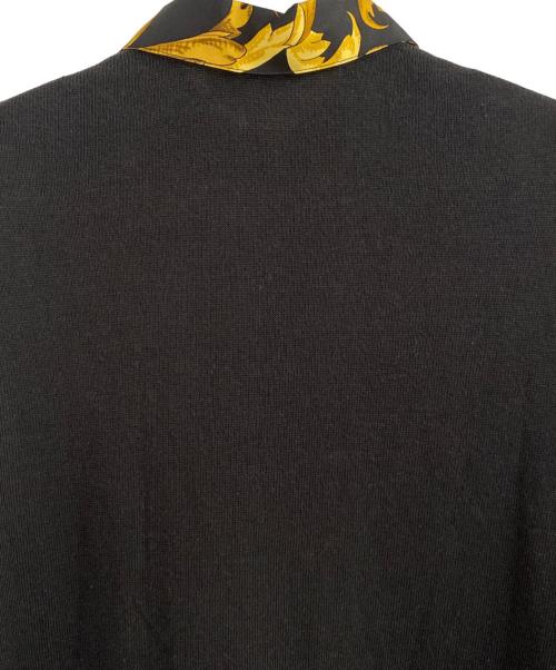 HERMES（エルメス）HERMES (エルメス) ニット切替シャツ ブラック×ゴールド サイズ:XLの古着・服飾アイテム