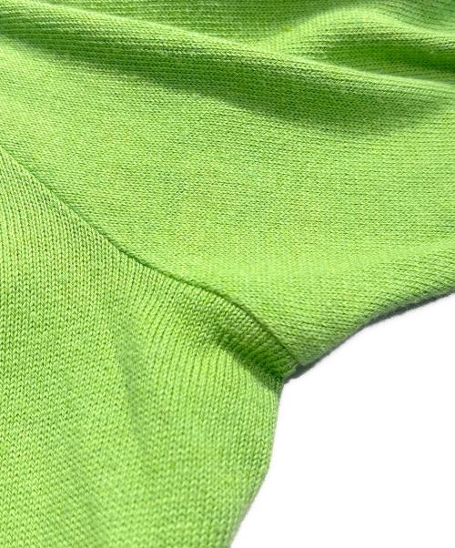 HERMES（エルメス）HERMES (エルメス) ニット切替シルクシャツ グリーン×ゴールド×ホワイト サイズ:Ｍの古着・服飾アイテム