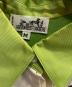 中古・古着 HERMES (エルメス) ニット切替シルクシャツ グリーン×ゴールド×ホワイト サイズ:Ｍ：35000円