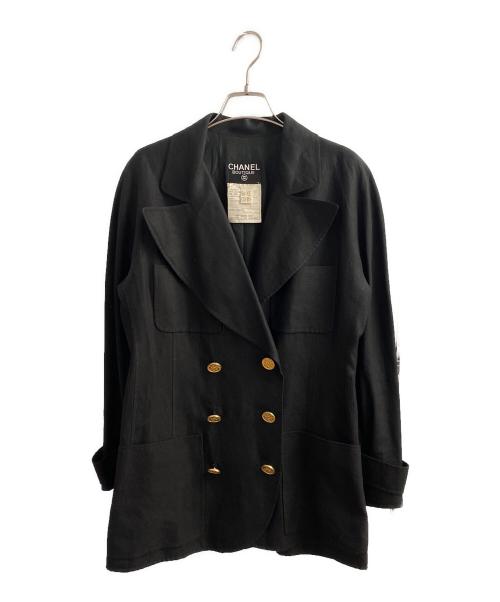 CHANEL BOUTIQUE（シャネル ブティック）CHANEL BOUTIQUE (シャネル ブティック) リネンジャケット ブラック サイズ:36の古着・服飾アイテム