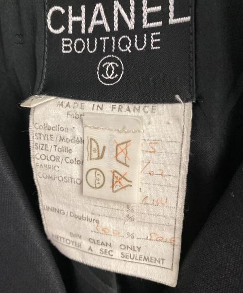 CHANEL BOUTIQUE（シャネル ブティック）CHANEL BOUTIQUE (シャネル ブティック) リネンジャケット ブラック サイズ:36の古着・服飾アイテム