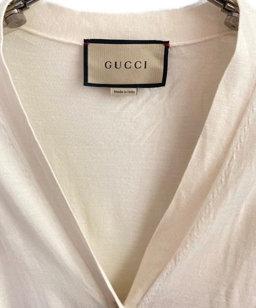 GUCCI（グッチ）GUCCI (グッチ) ホースビットニットカーディガン アイボリー サイズ:Mの古着・服飾アイテム