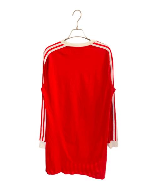 GUCCI（グッチ）GUCCI (グッチ) adidas (アディダス) 長袖ロゴワンピース レッド サイズ:Lの古着・服飾アイテム