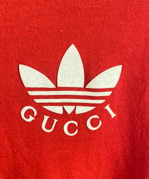 GUCCI（グッチ）GUCCI (グッチ) adidas (アディダス) 長袖ロゴワンピース レッド サイズ:Lの古着・服飾アイテム