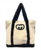 GUCCIグッチ）の古着「ボアトートバッグ」｜アイボリー×ブラック