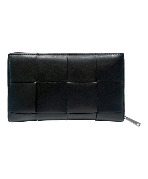 BOTTEGA VENETA（ボッテガベネタ）BOTTEGA VENETA (ボッテガベネタ) カセットジップアラウンドウォレット ブラックの古着・服飾アイテム