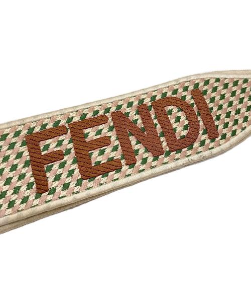 FENDI（フェンディ）FENDI (フェンディ) ロゴ刺繍ショルダーストラップ マルチカラーの古着・服飾アイテム