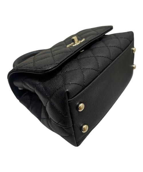 CHANEL（シャネル）CHANEL (シャネル) ココハンドル19/ゴールド金具/キャビアスキン/2021年以降 ブラック×ゴールド金具 サイズ:19cmの古着・服飾アイテム