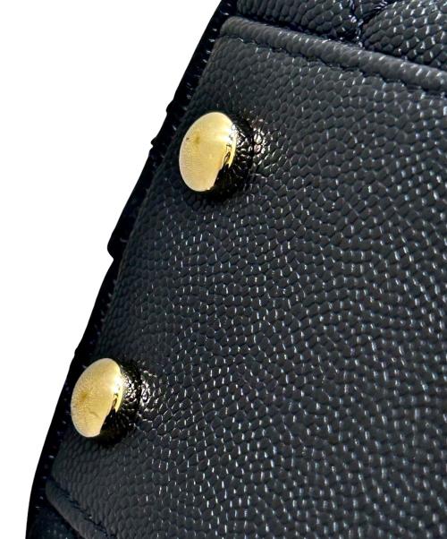 CHANEL（シャネル）CHANEL (シャネル) ココハンドル19/ゴールド金具/キャビアスキン/2021年以降 ブラック×ゴールド金具 サイズ:19cmの古着・服飾アイテム