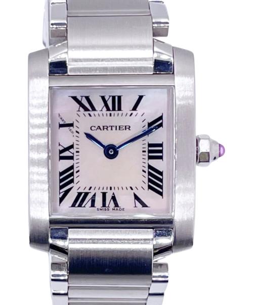 Cartier（カルティエ）Cartier (カルティエ) タンクフランセーズSM ピンクシェル文字盤 サイズ:SMの古着・服飾アイテム