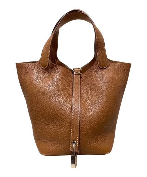 HERMES（エルメス）HERMES (エルメス) ピコタンロックPM/シルバー金具/トリヨンクレマンス/ゴールド/C刻印 ゴールド サイズ:PMの古着・服飾アイテム