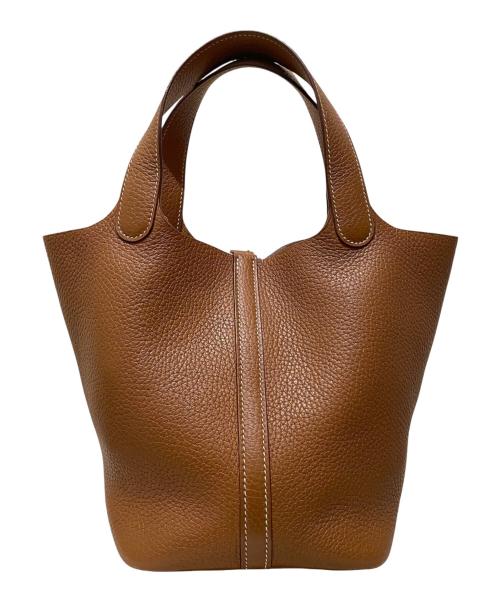 HERMES（エルメス）HERMES (エルメス) ピコタンロックPM/シルバー金具/トリヨンクレマンス/ゴールド/C刻印 ゴールド サイズ:PMの古着・服飾アイテム
