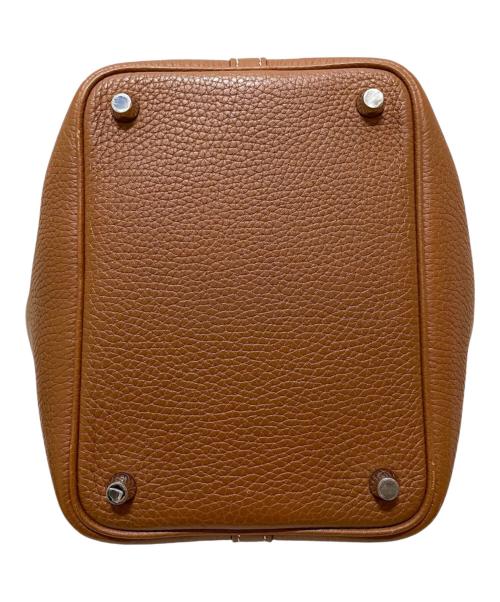 HERMES（エルメス）HERMES (エルメス) ピコタンロックPM/シルバー金具/トリヨンクレマンス/ゴールド/C刻印 ゴールド サイズ:PMの古着・服飾アイテム