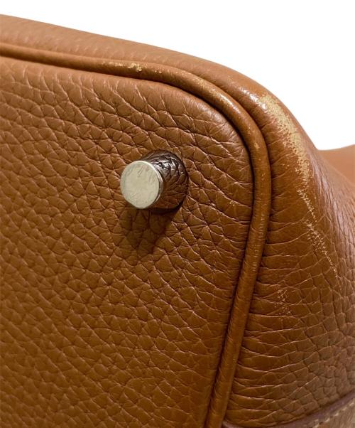 HERMES（エルメス）HERMES (エルメス) ピコタンロックPM/シルバー金具/トリヨンクレマンス/ゴールド/C刻印 ゴールド サイズ:PMの古着・服飾アイテム