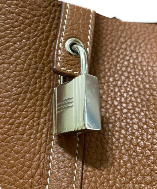 HERMES（エルメス）HERMES (エルメス) ピコタンロックPM/シルバー金具/トリヨンクレマンス/ゴールド/C刻印 ゴールド サイズ:PMの古着・服飾アイテム
