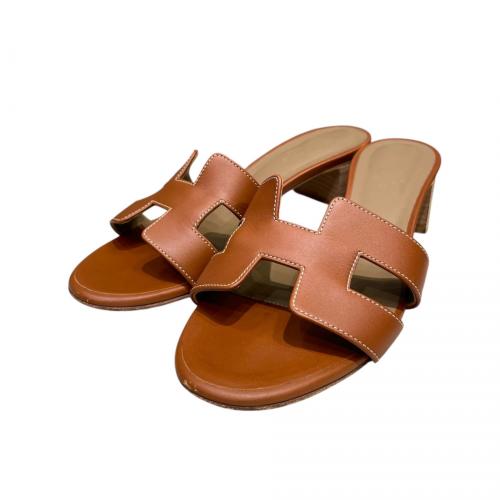 HERMES（エルメス）HERMES (エルメス) オアジスサンダル ブラウン サイズ:36 1/2の古着・服飾アイテム