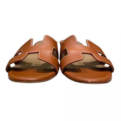 HERMES（エルメス）HERMES (エルメス) オアジスサンダル ブラウン サイズ:36 1/2の古着・服飾アイテム