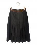 GUCCIグッチ）の古着「リネンスカート」｜ブラック